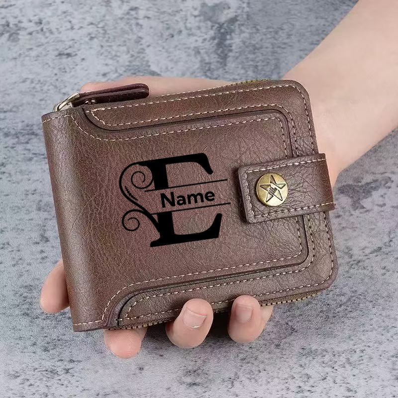 Personalized Name Box - Men's Custom Wallet - Personalized Artificial