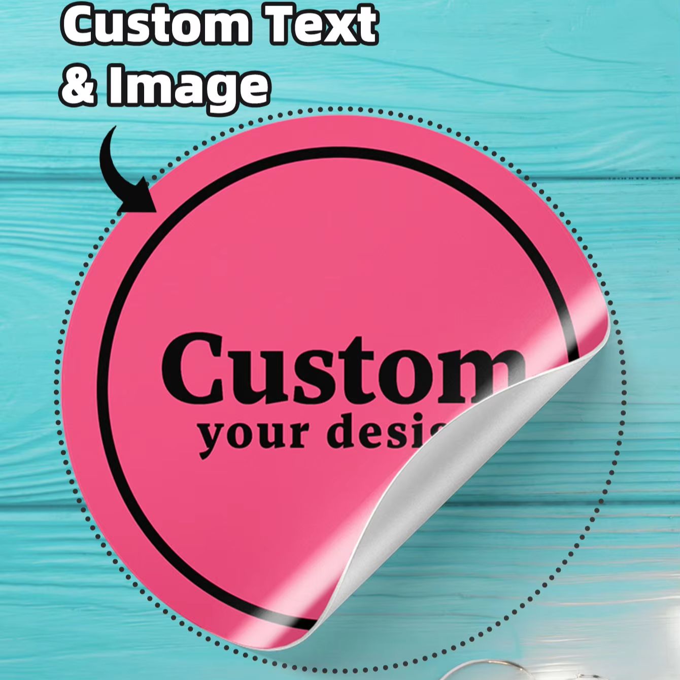 Personalised Candle Label - 1-180PCS Custom Round Waterproof Stickers with