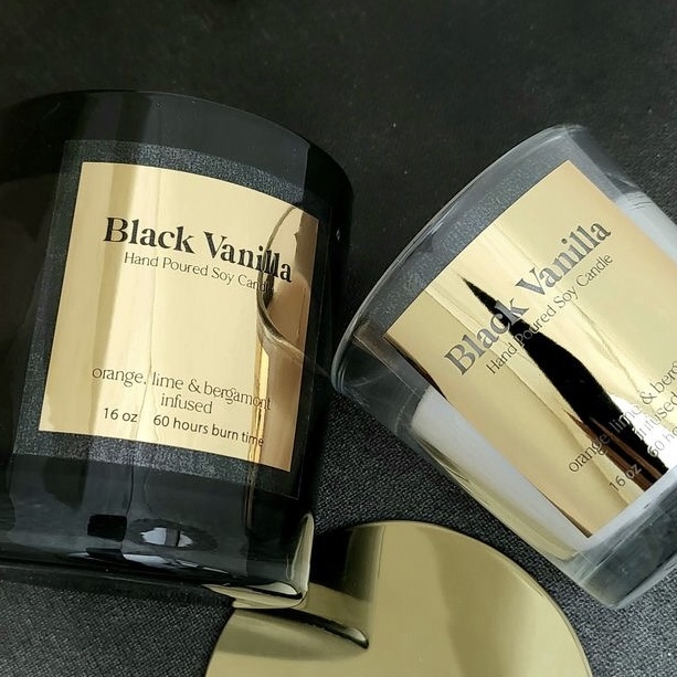 Custom Shiny Gold Silver Stick - Personalised Candle Label 评论和价格